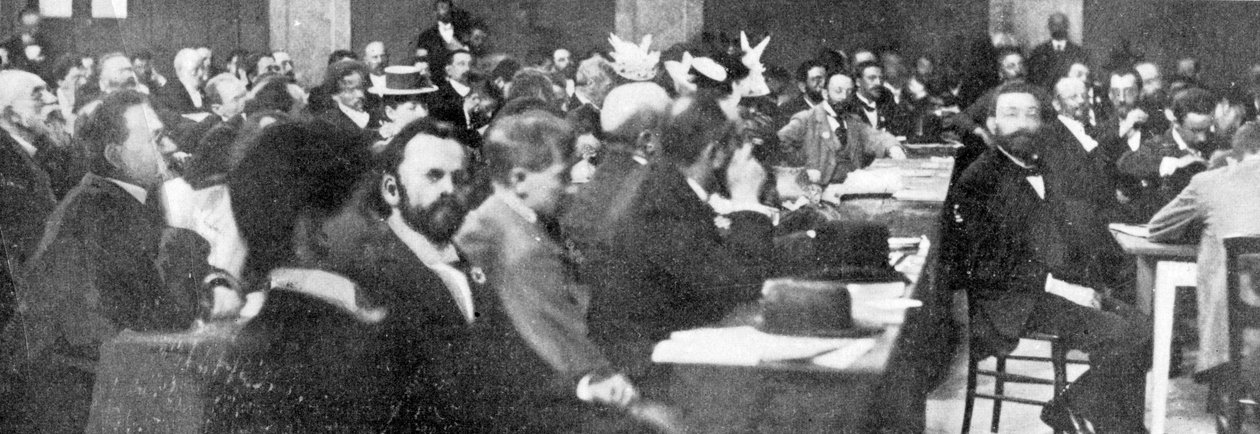 Grupp av delegater vid sionistkongressen, Basel, 1897 av Swiss Photographer