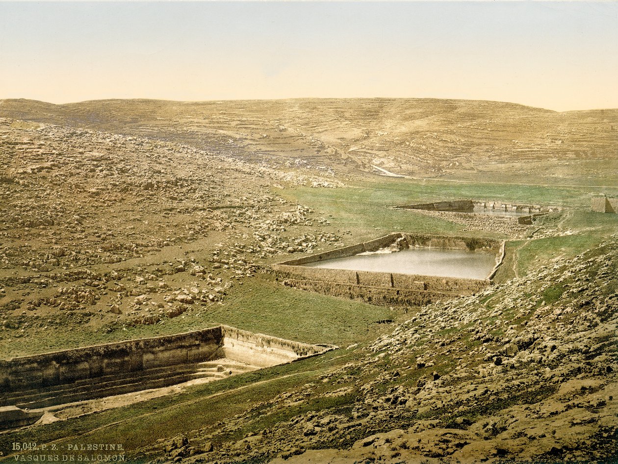 Solomons pooler, ca 1880-1900 (fotokrom) av Swiss Photographer
