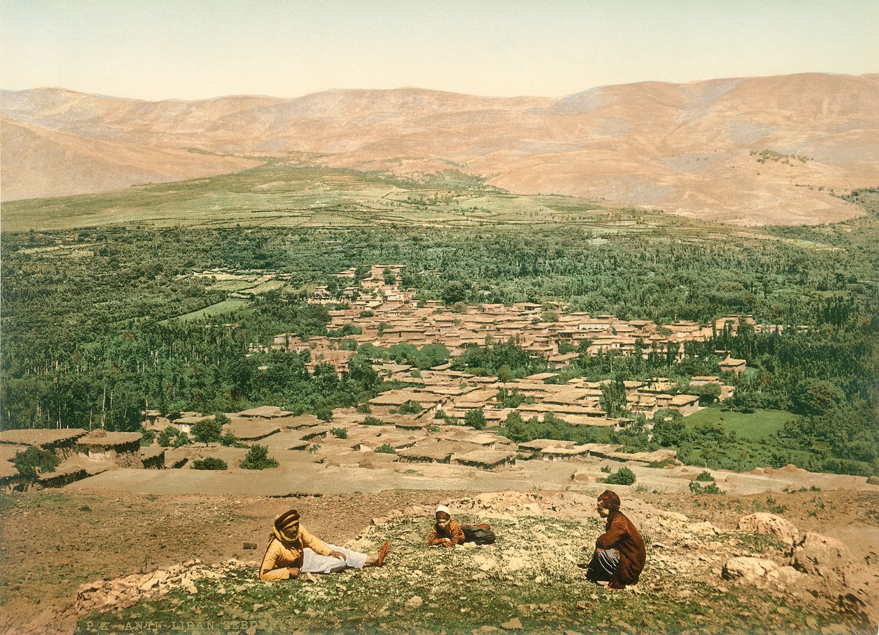 Zebdani i Anti-Libanon, ca 1880-1900 (fotokrom) av Swiss Photographer