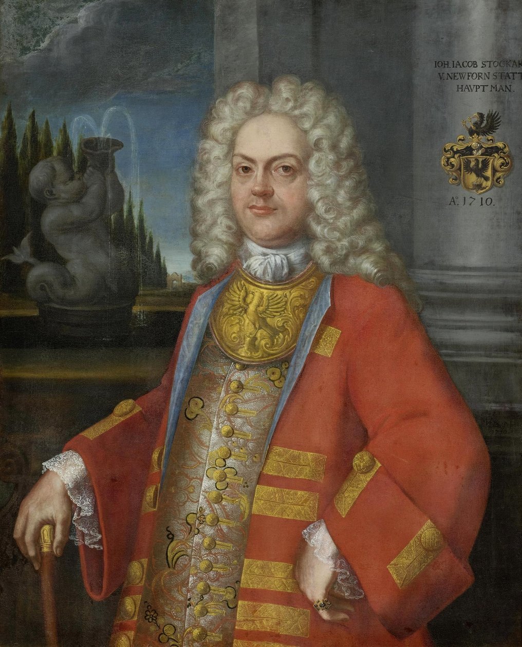 Portrait of Captain Johann Jacob Stockar av Swiss School