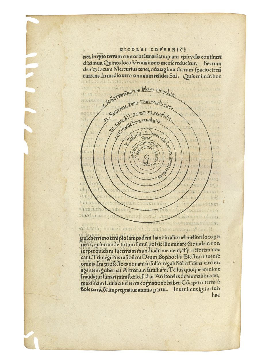 "On the Revolutions of the Coelestium" av Nicolaus Copernicus och "The Narratio Prima de Libris Revolutionum Nicolai Copernici" av Georg Johan Rheticus, två verk i en volym, Basel, 1566-67 av Swiss School