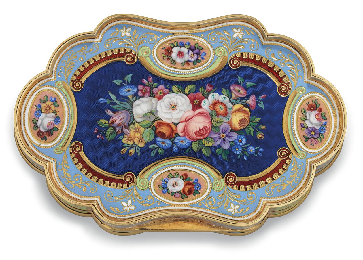 Guldlåda med emaljerat porträtt av vicekung Abbas I av Egypten, ca 1820 (guld, emalj och diamanter) av Swiss School