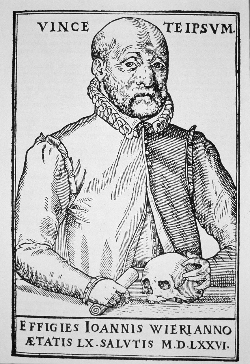 John Wier (1516-88) kopia av en illustration från De Lamiis Liber, Basel 1577, använd i en historia om magi, publicerad i slutet av 1800-talet av Swiss School