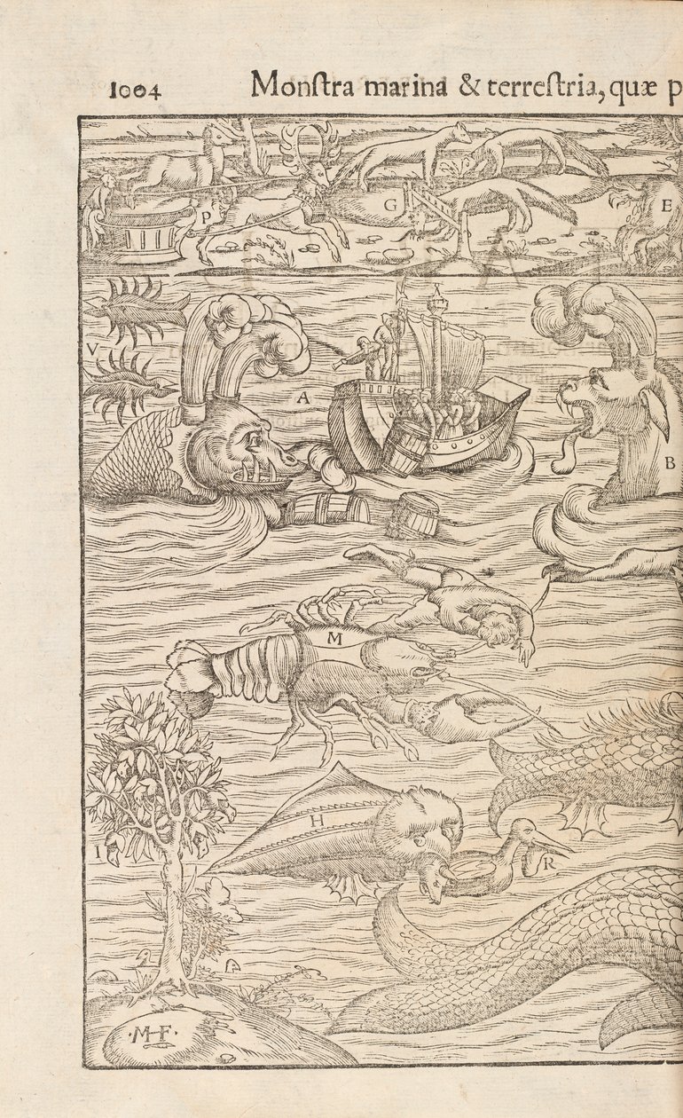 Sida 1004 från Cosmographiae Universalis av Sebastian Muenster, Basel, 1572 av Swiss School