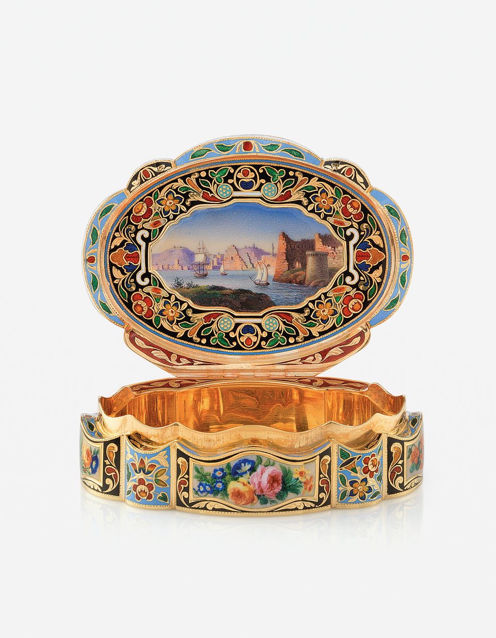 Presentation snusdosa för den östra marknaden, Genève, ca 1830 av Swiss School