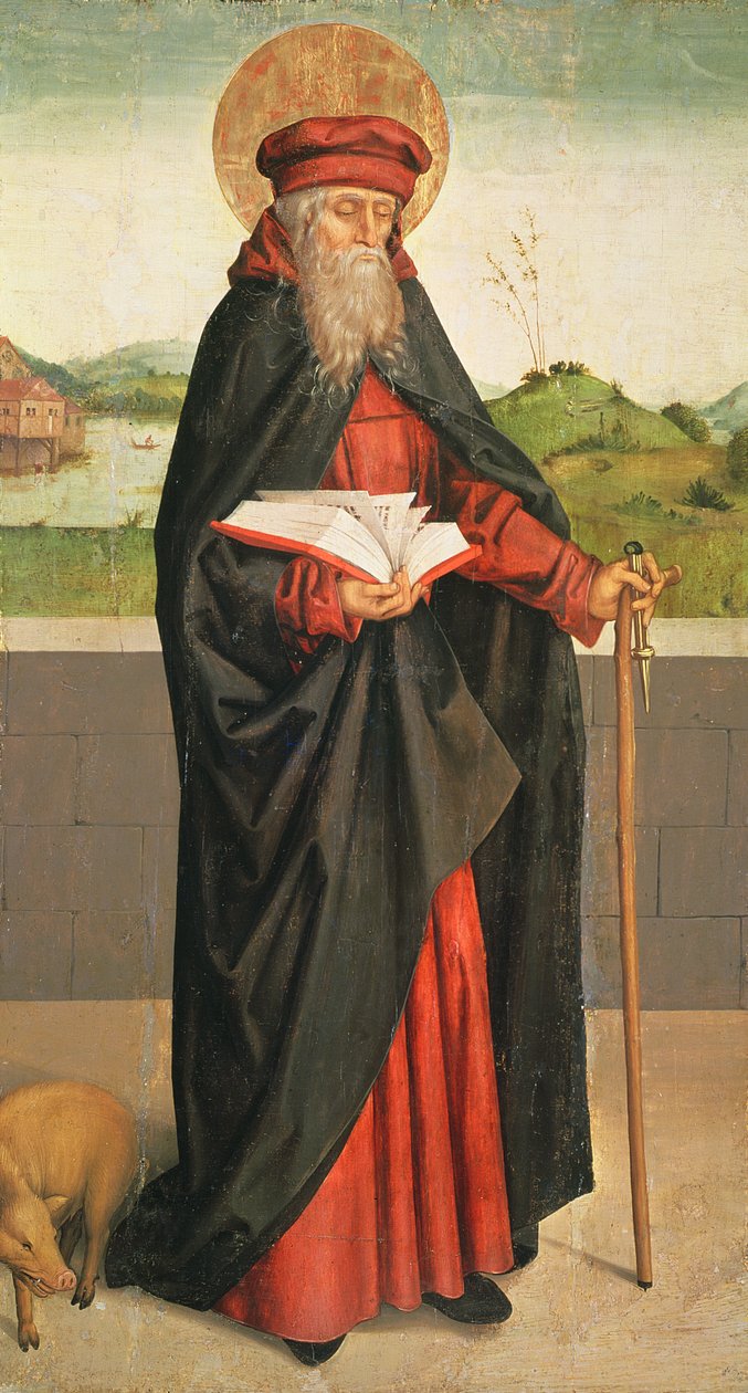 St. Antonius Eremiten, 1493 av Swiss School