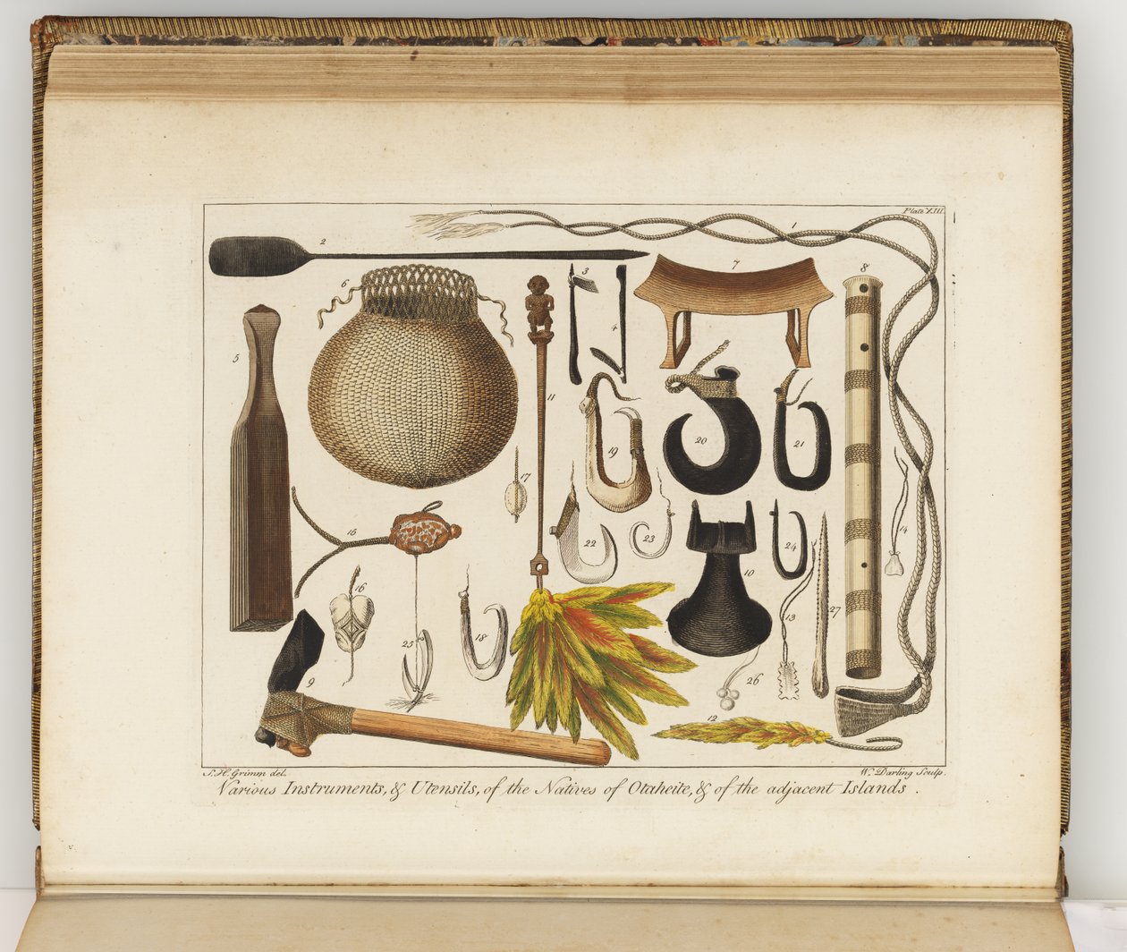 Illustration från A journal of a voyage to the South Seas: in His Majestys ship, the Endeavour, 1794 (handkolorerad gravyr) av Sydney