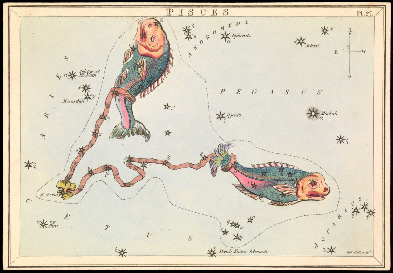 Fiskarna, ca 1825 (kort, papper, vävnad ) av Sydney Hall