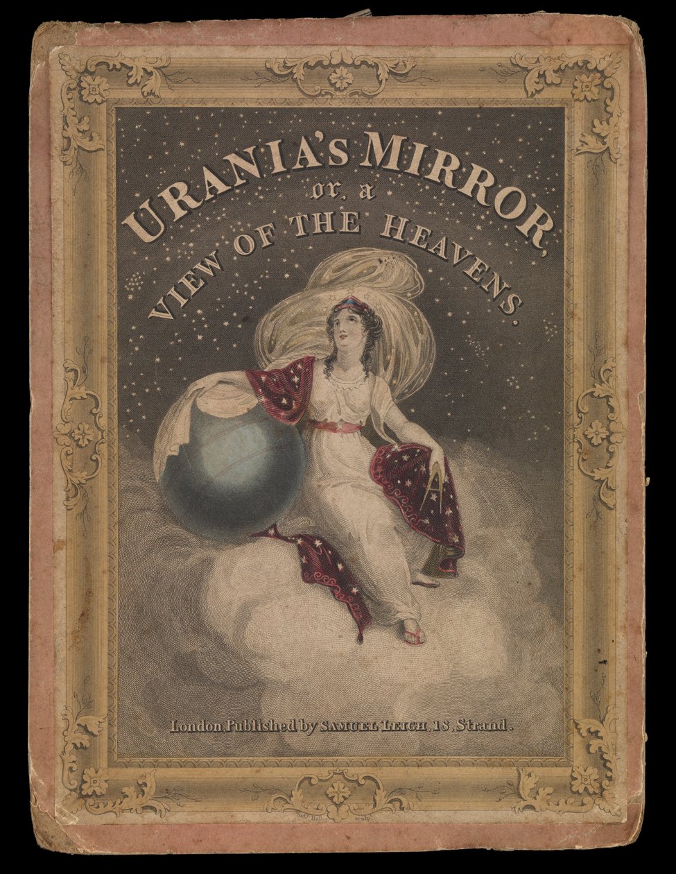 Uranias spegel eller en vy över himlen (konstellationskort), ca 1825 (kort, papper, vävnad) av Sydney Hall