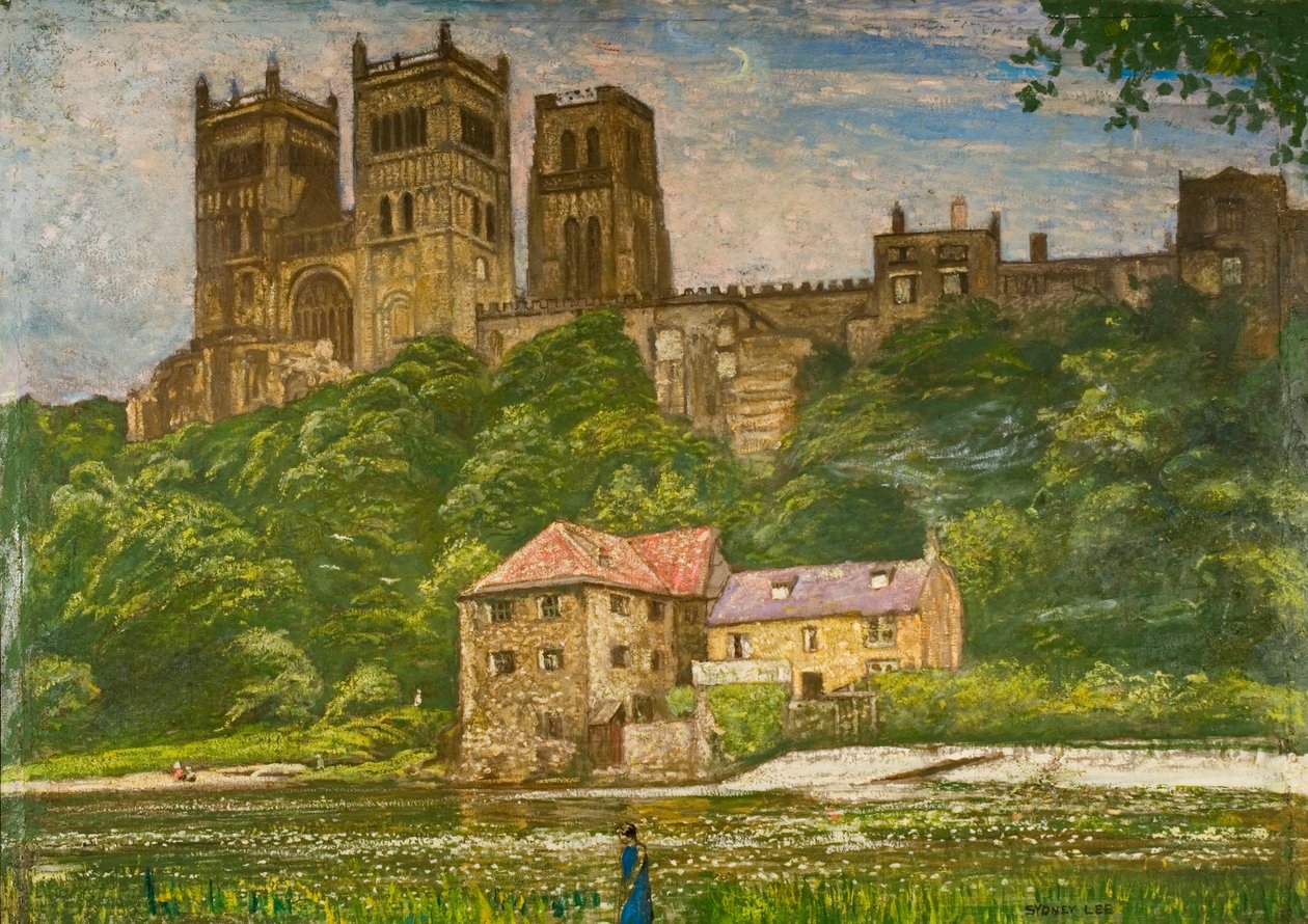 Durham Cathedral (olja på duk) av Sydney Lee