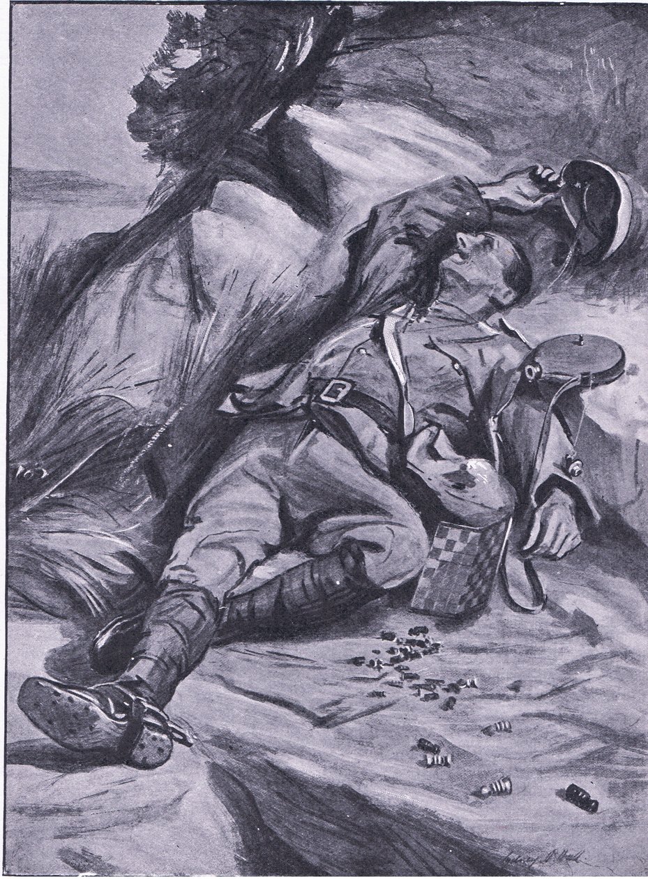 Endast en bonde, från After Pretoria: The Guerilla War publicerad av Harmsworth Bros Limited, 1901 av Sydney Prior Hall
