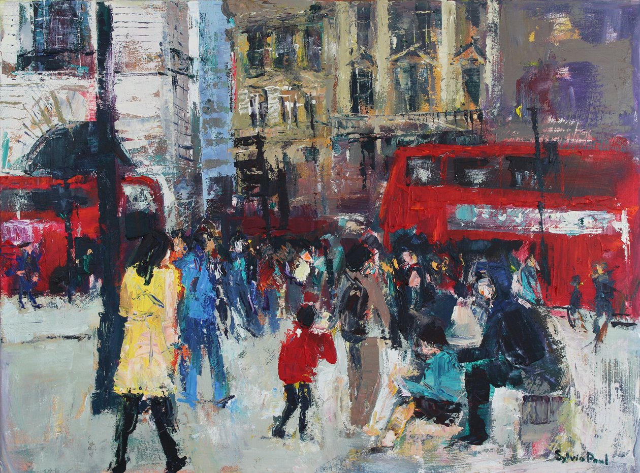London People, 2024 (akryl) av Sylvia Paul