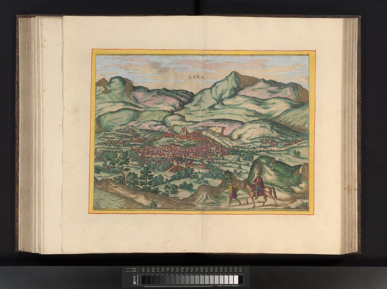 Utsikt över staden Málaga Málaga (titel på objekt) av Symon Novelanus (possibly)