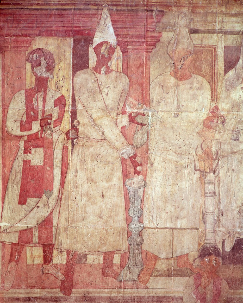 Scen av ett offer av Conon och hans familj, från Temple of Bel, Dura Europos (väggmålning) av Syrian