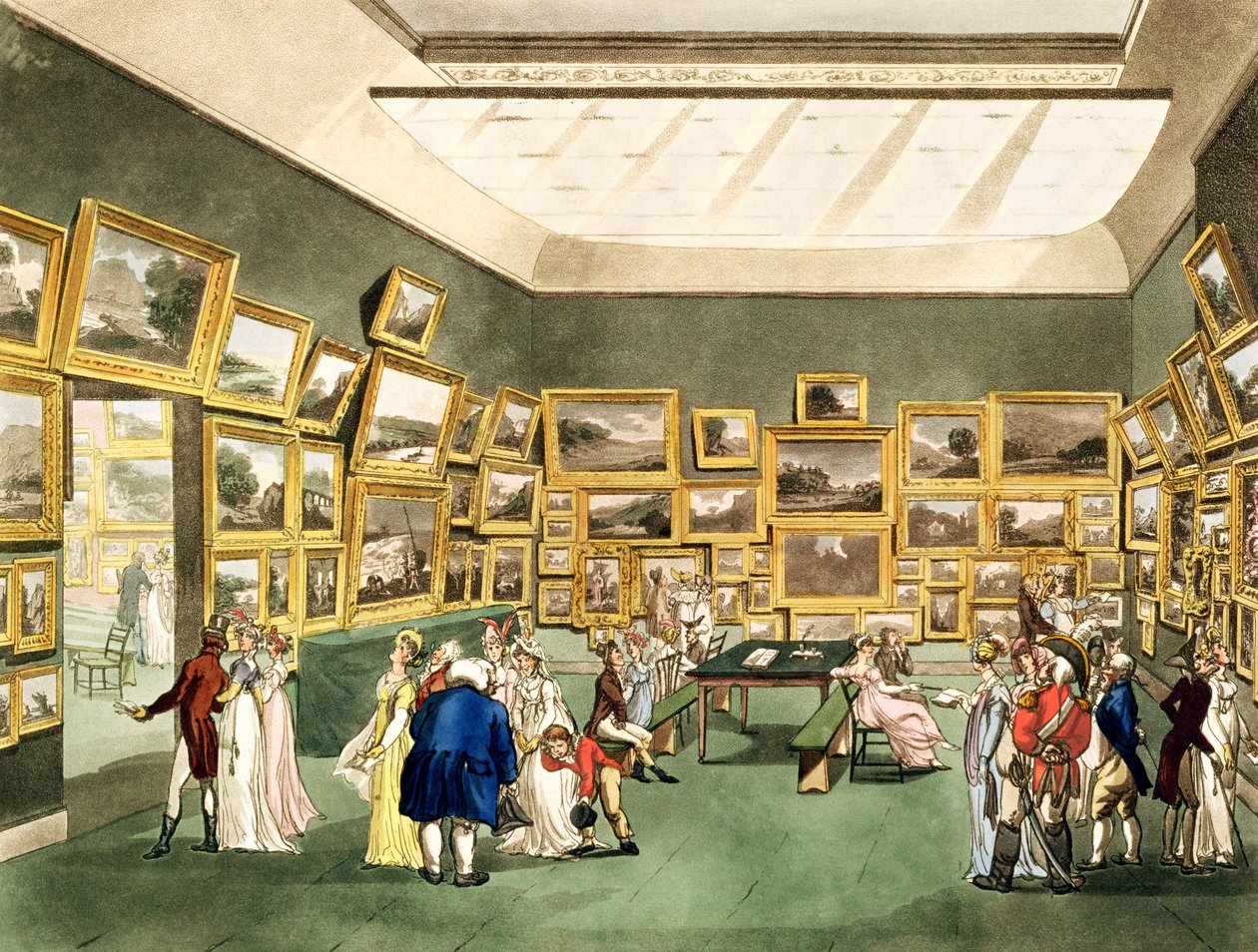 Utställning av akvarellteckningar av Society of Painters in Watercolours, från 