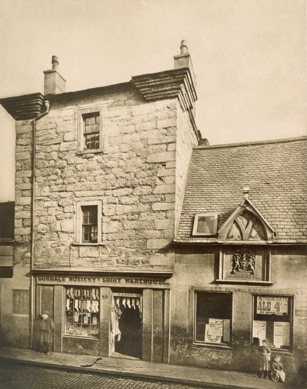 Elphinstone Tower, Man Street, Gorbals, Glasgow, 1868-99 (svart foto) av T.and R. Annan and Sons