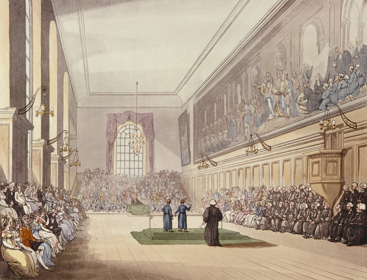 The Hall, Blue Coat School, från "Ackermann