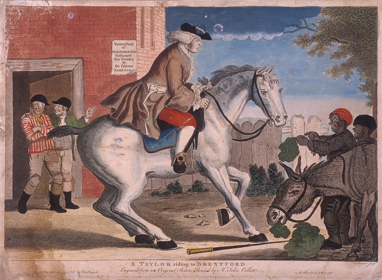"En Taylor som rider till Brentford", 1786 av TS Stayner