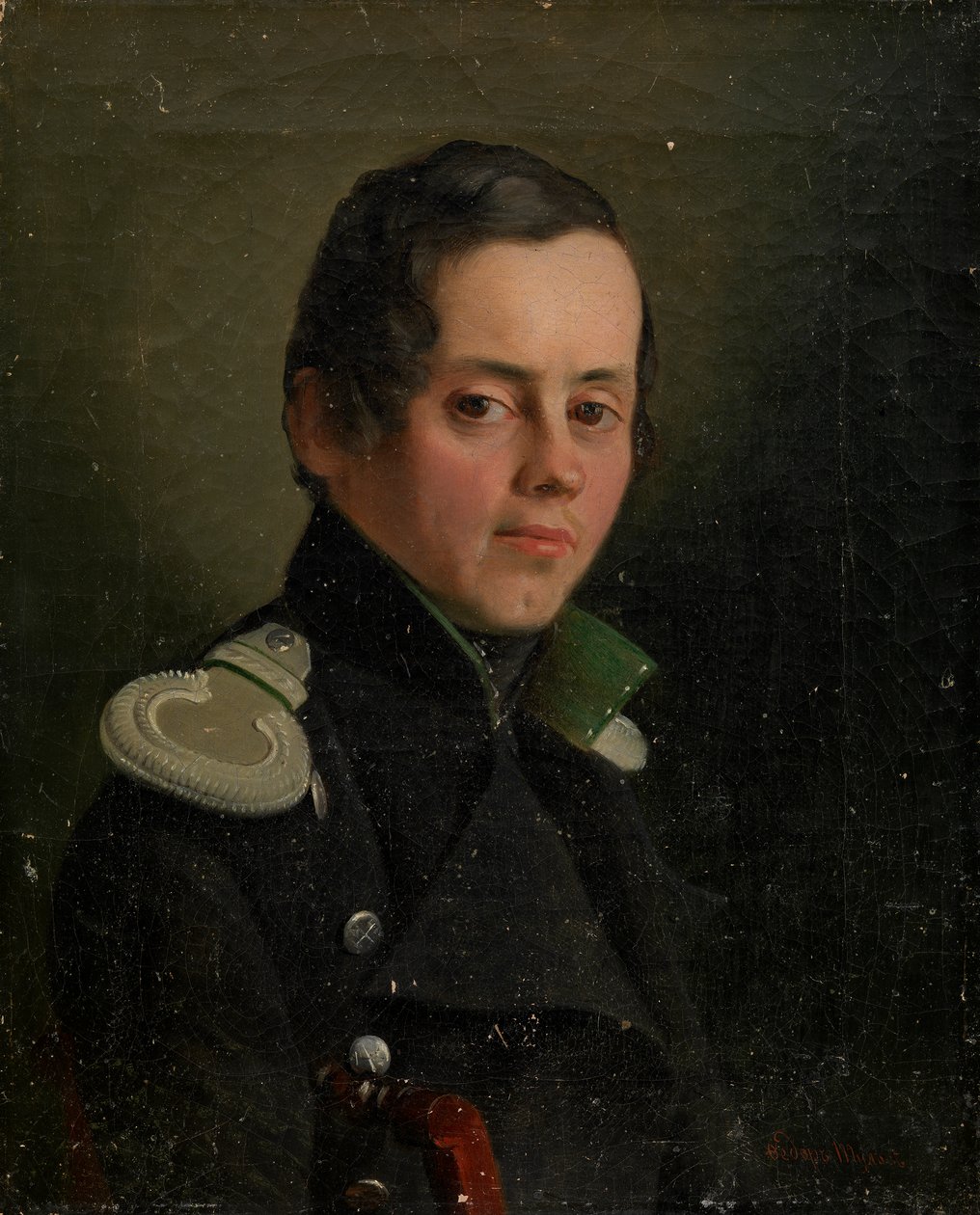 Portrait of a Young Officer av TULOV FEDOR