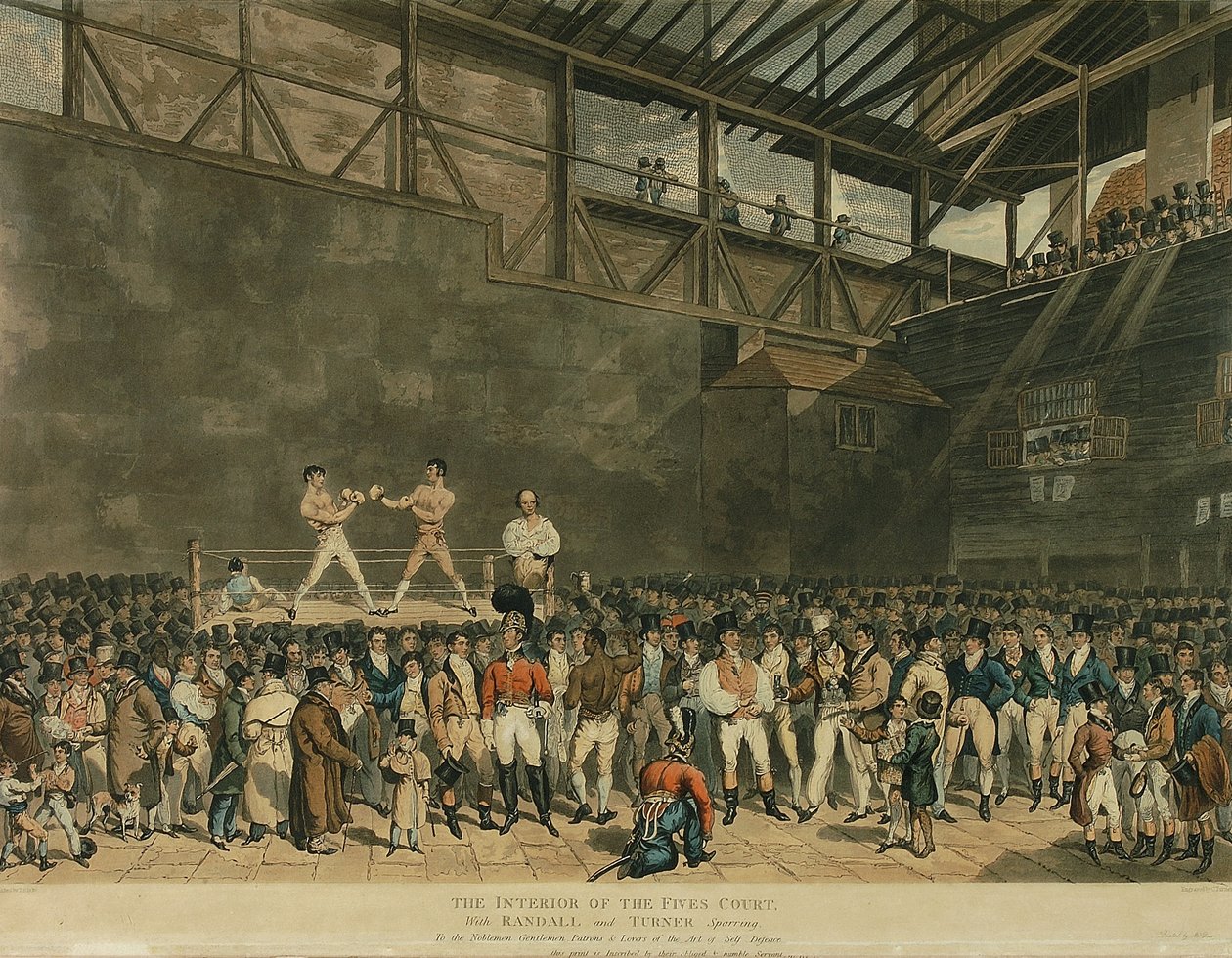 Det inre av Fives Court, graverad av Charles Turner av T. (after) Blake