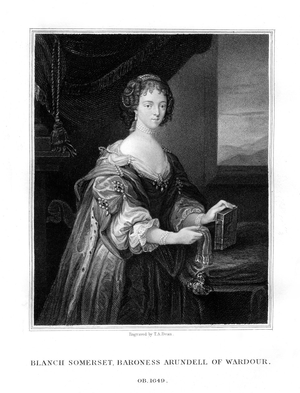 Blanche Somerset, Lady Arundell av Wardour, 1827 av T. A. Dean
