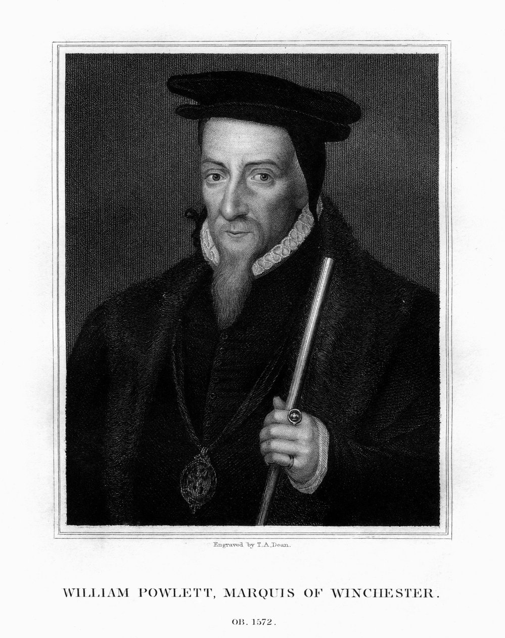 William Paulet, 1:a markisen av Winchester, engelsk statsman, 1828. av T. A. Dean