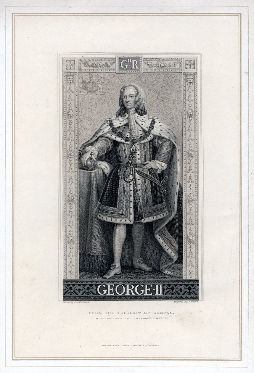George II av Storbritannien. av T. Brown