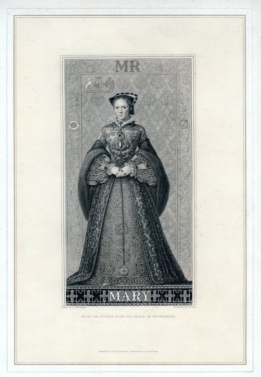 Drottning Mary I av England, 1800-talet. av T. Brown