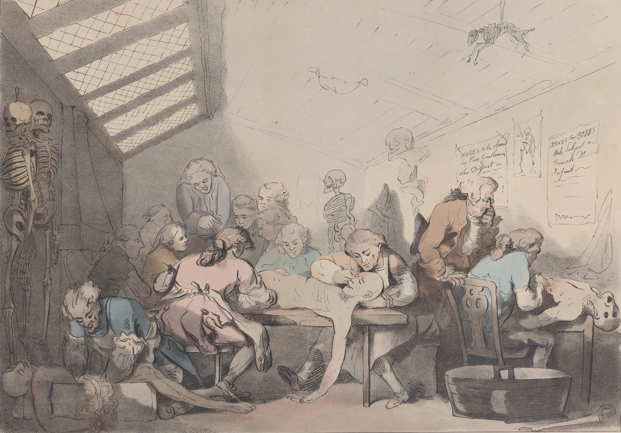 Dissektionsrummet, ca. 1838. av T. C. Wilson