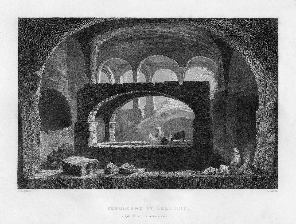 En grav i Seleucia, Mesopotamien, Irak, 1841 av T Dixon