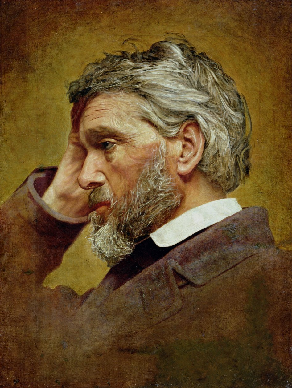 Porträtt av Thomas Carlyle (1795-1881) 1866 av T. Henderson