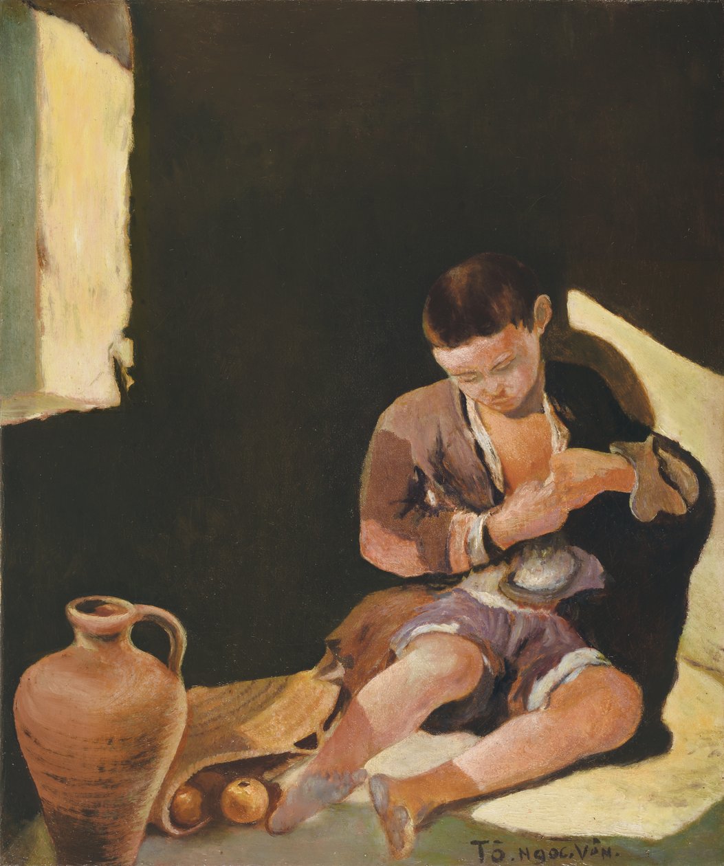 Dröm om nästa dag, ca 1940 (olja på duk) av Tô Ng?c Vân