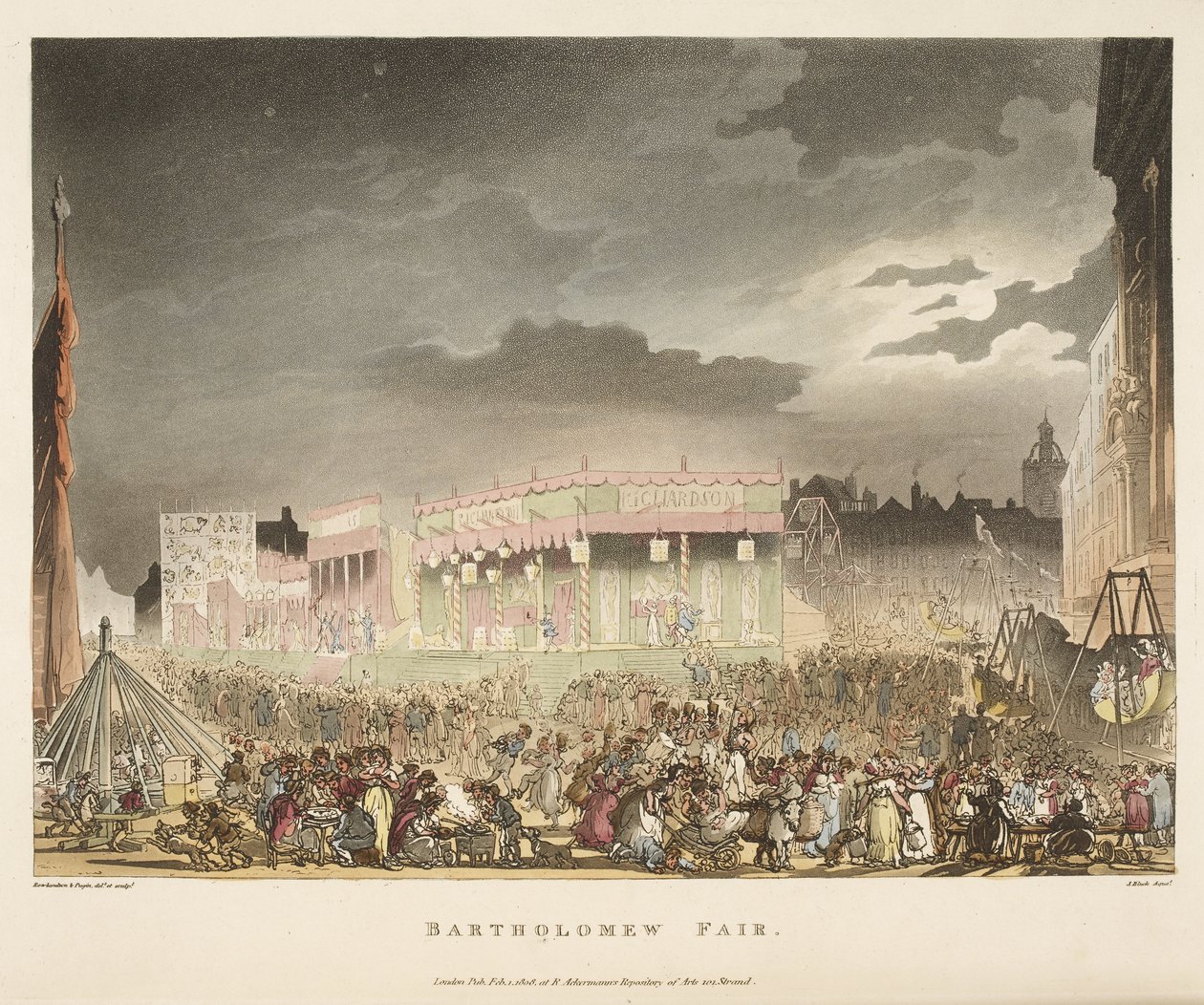 Bartolomeusmässan av T. & Pugin A.C. (1762 1832) (after) Rowlandson