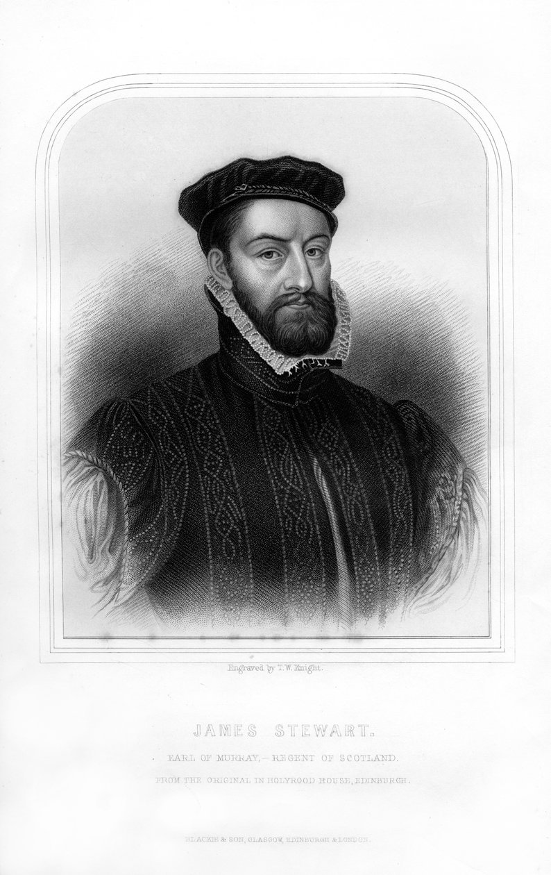 James Stewart, 1:e earl av Moray, regent av Skottland, 1870 av T. W. Knight