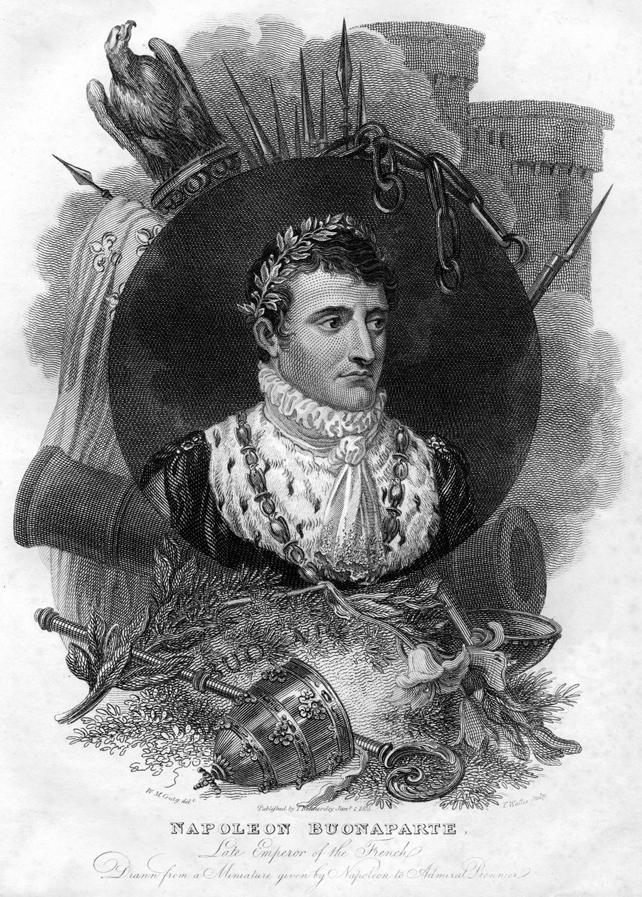Napoleon I 1769-1821, kejsare av Frankrike, 1816. av T. Wallis