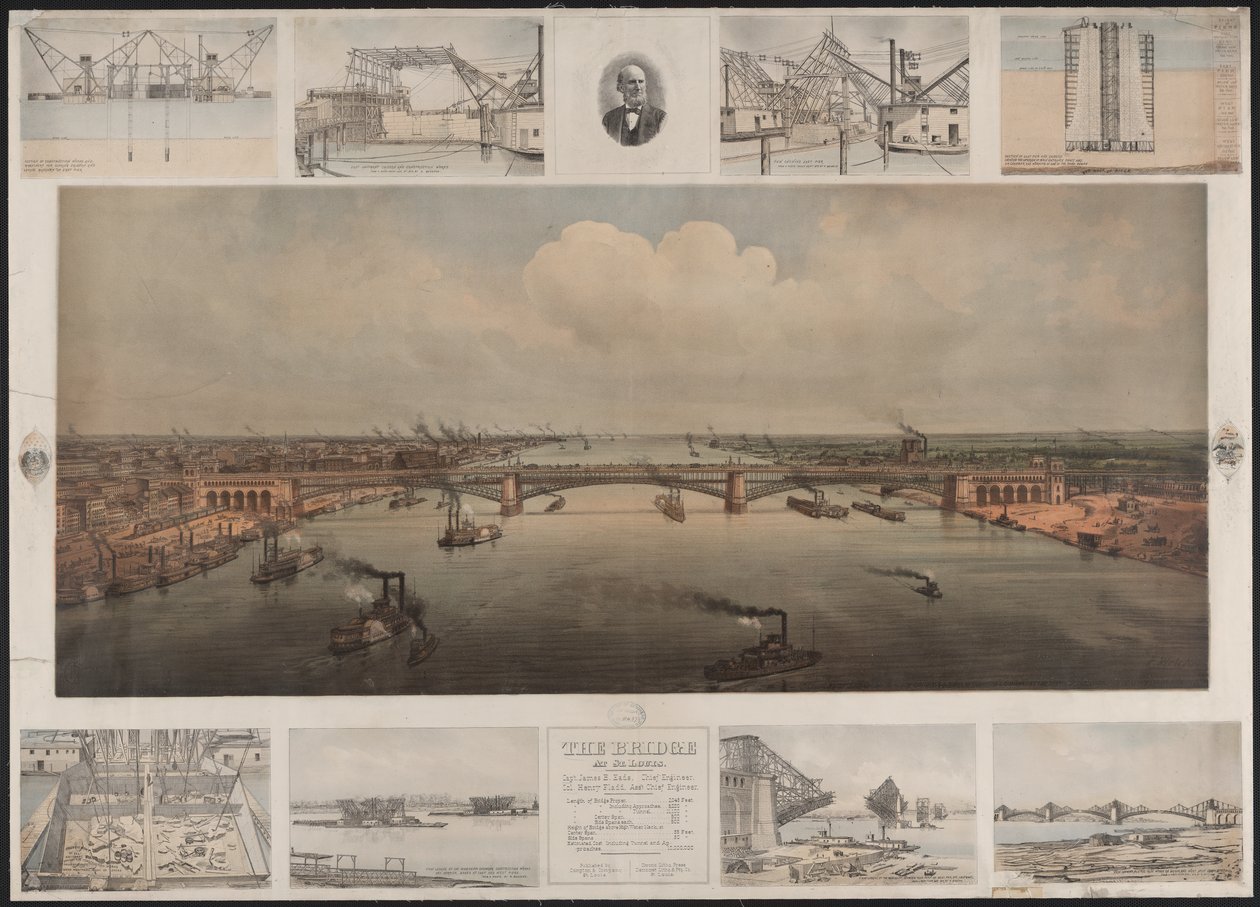 The Bridge at St Louis, c.1874 (kromolitografi) av T. Welcker