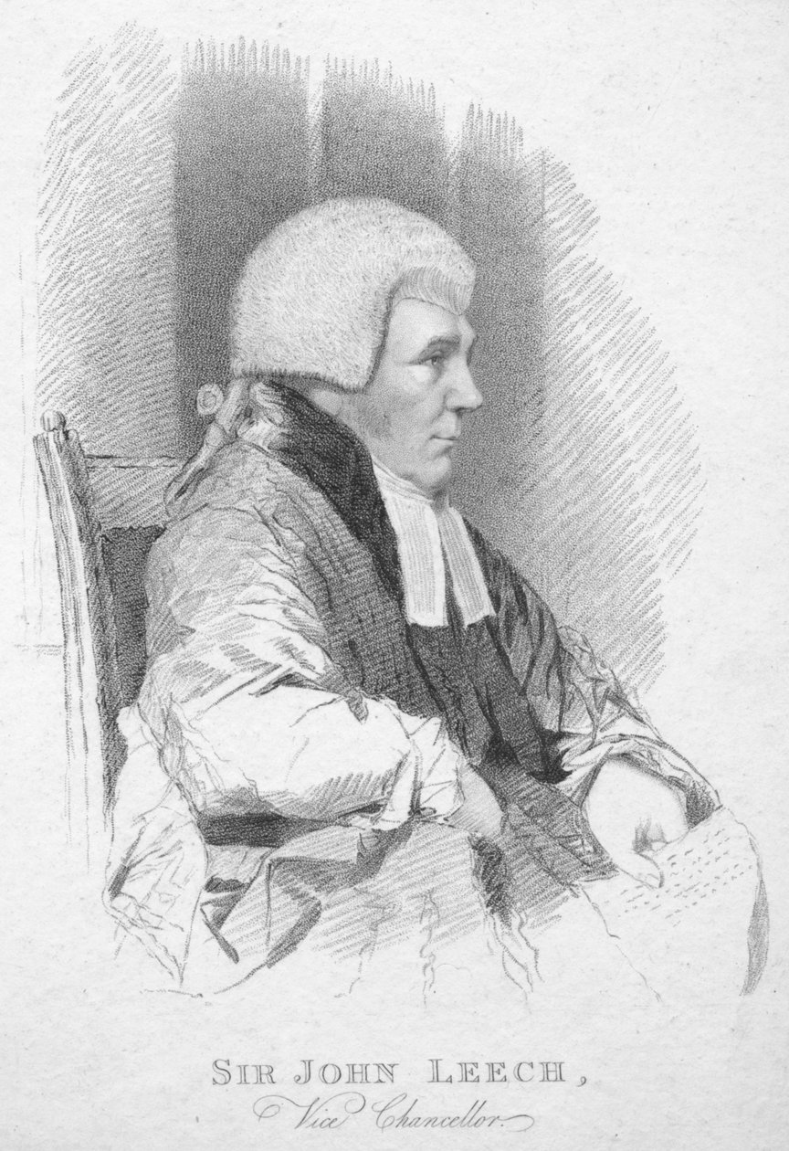 Sir John Leech, vicekansler, c1820. av T. Wright
