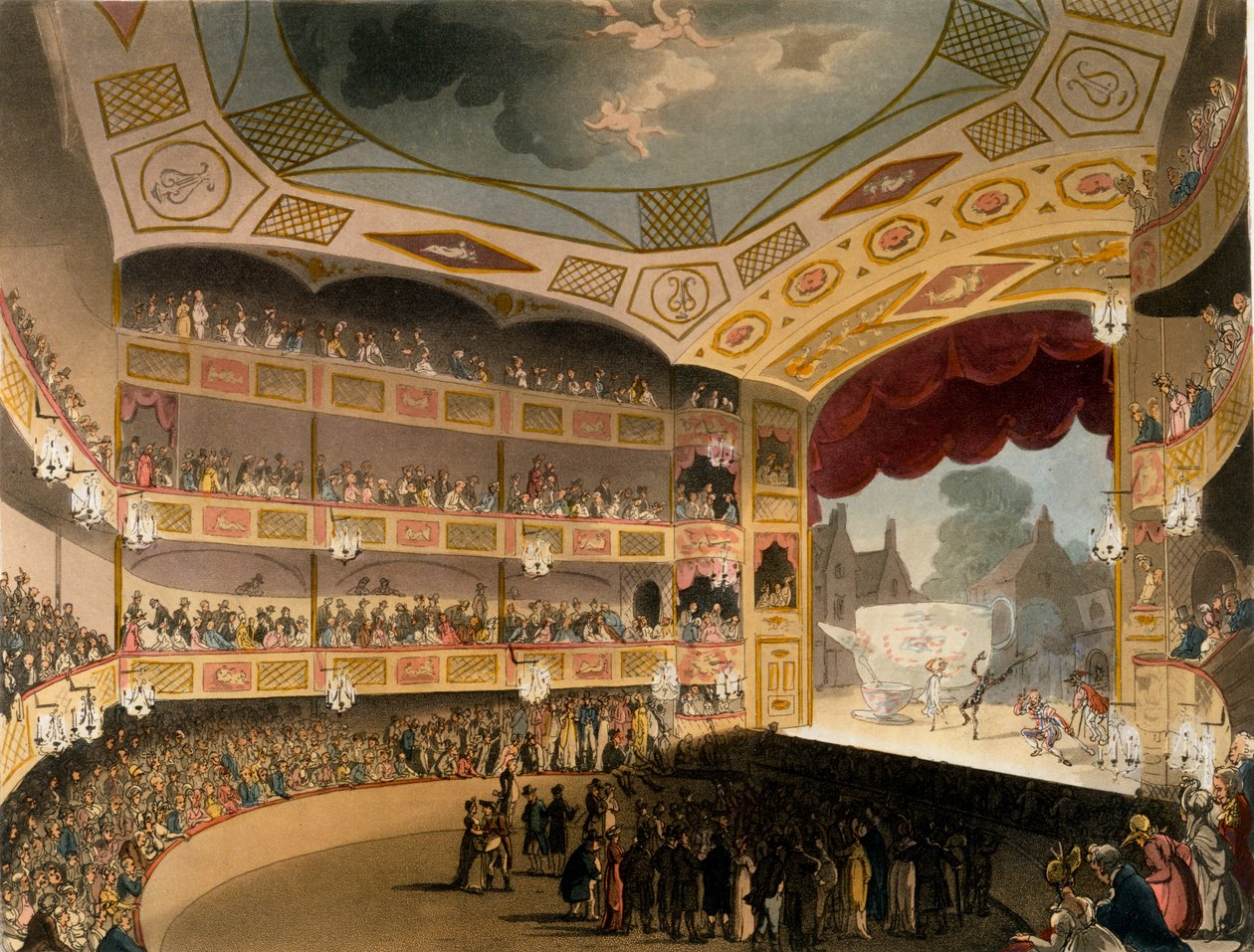 Royal Circus från Ackermanns "Repository of Arts" av T. and Pugin A.C. Rowlandson