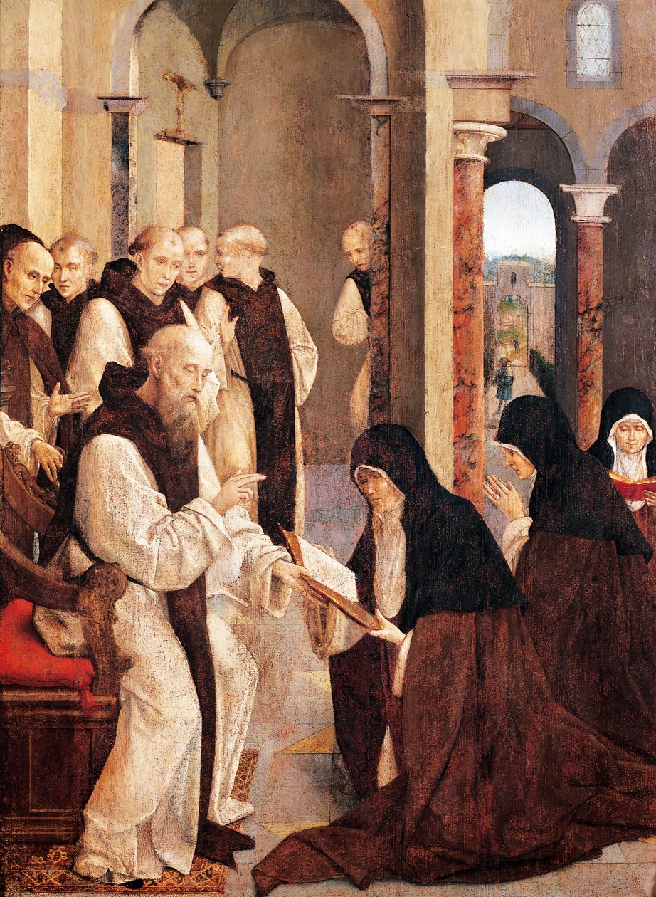 St Hieronymus, St Paula och St Eustochia, av Frey Carlos (aktiv 1517-1535) av Taborda Vlame Frey Carlos