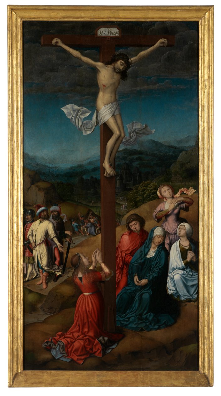 Korsfästelsen (olja på panel) av Taborda Vlame Frey Carlos