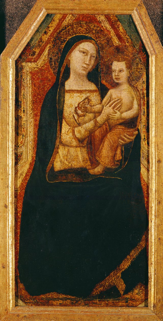 Virgin and Child (tempera på panel) av Taddeo Gaddi