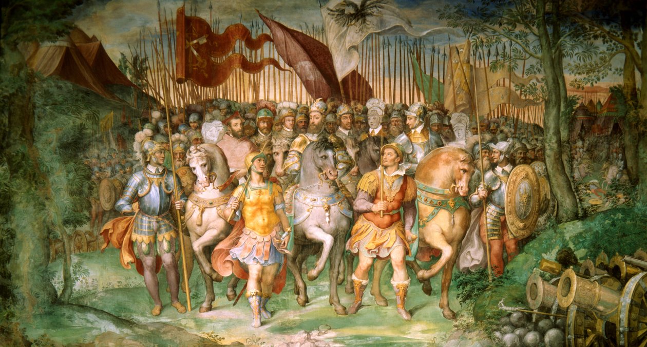 Karl V mot lutheranerna av Taddeo Zuccari