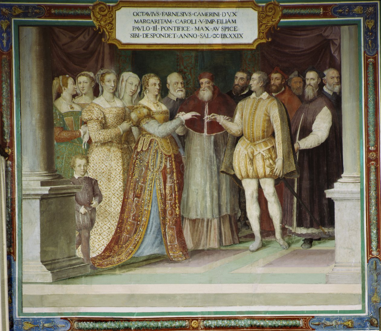 Äktenskapet mellan Ottavio Farnese och Margareta av Österrike, Villa Farnese, Caprarola, Italien av Taddeo Zuccari