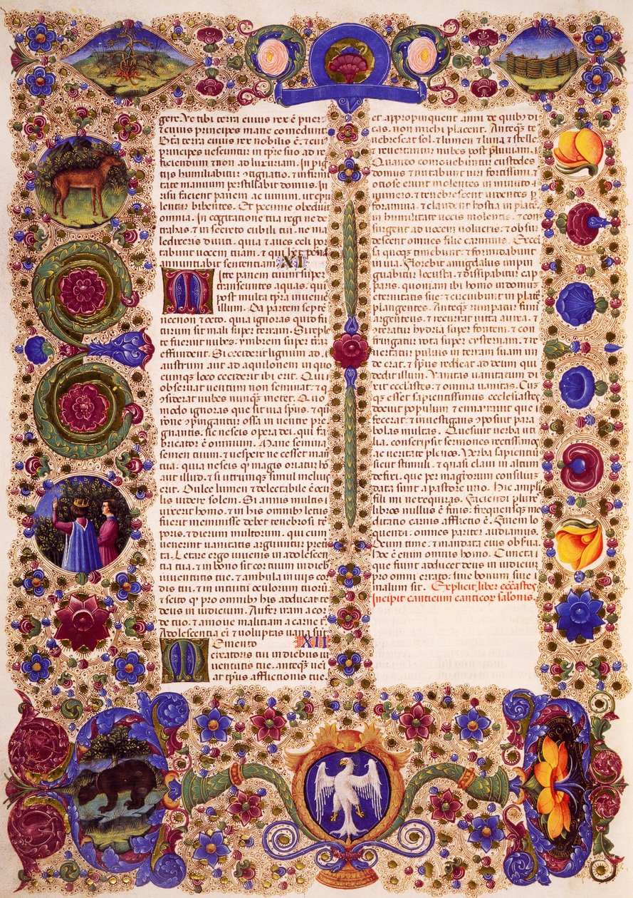 Johannes första brev, från volym II av Bible of Borso d