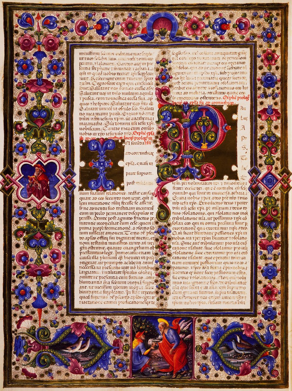 Paulus första brev till Corinthians, från volym II av Bible of Borso d