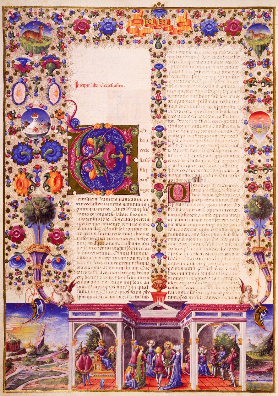 Predikarens bok, från volym I av Bible of Borso d