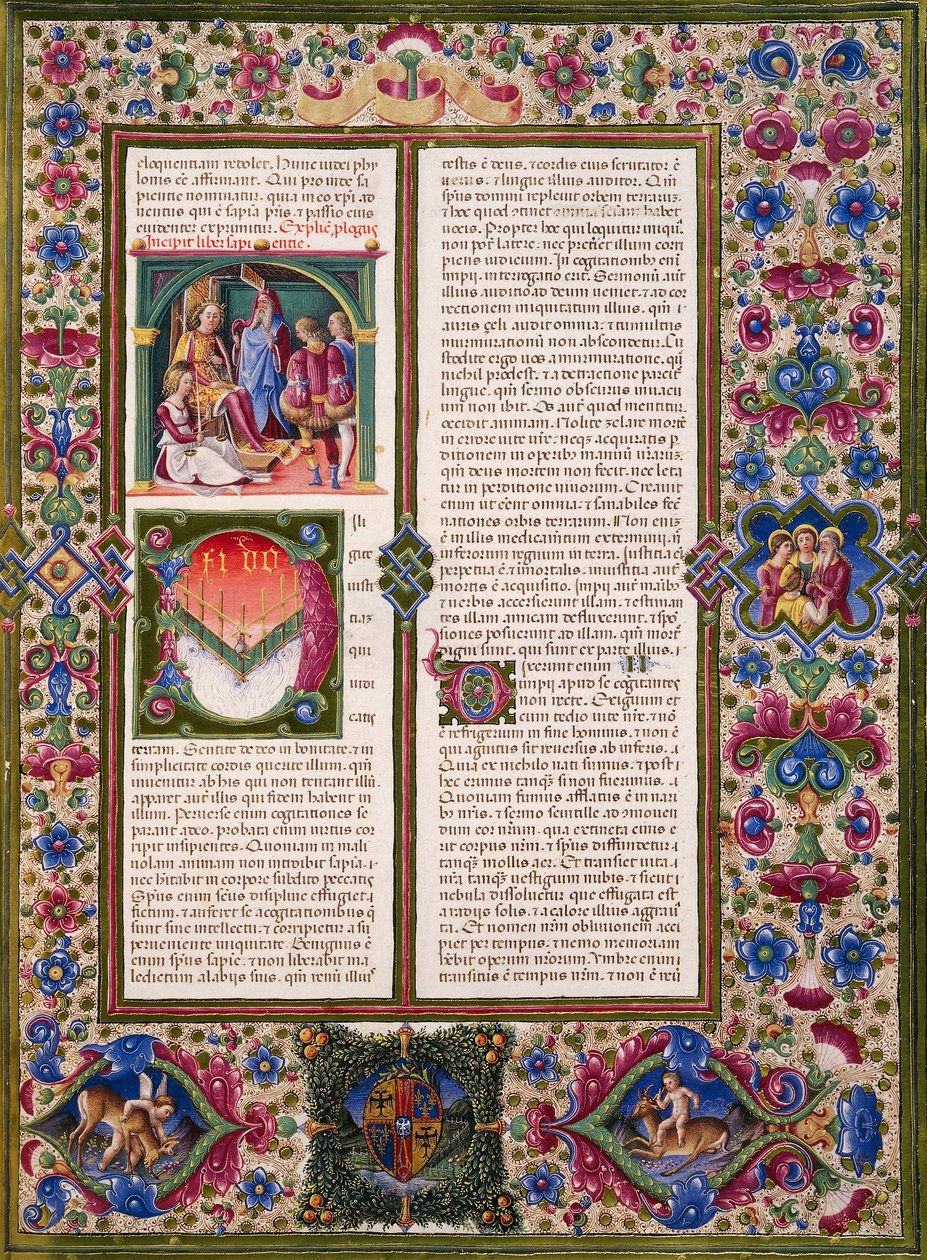 Visdomens bok, från volym I av Bible of Borso d