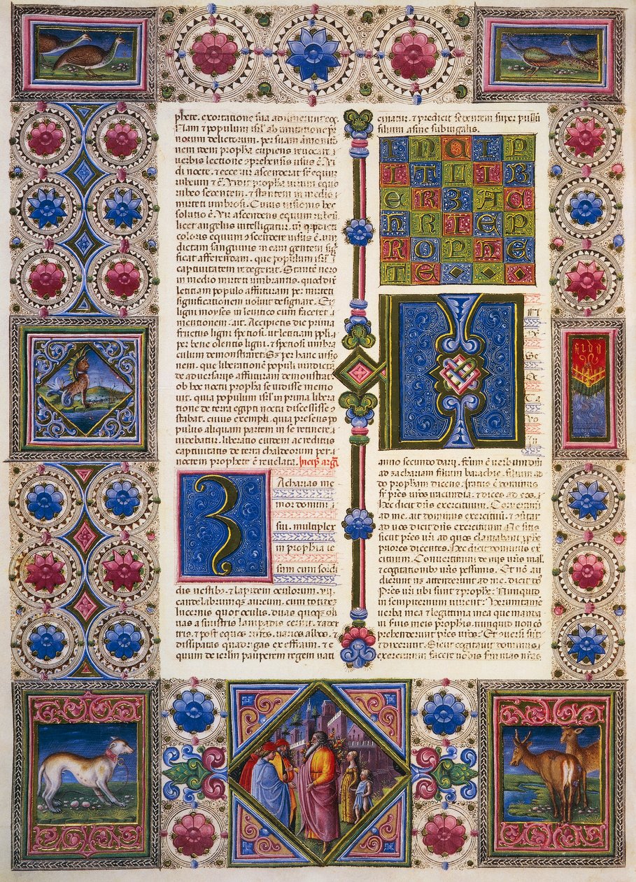 Sakarias bok, från volym II av Bible of Borso d
