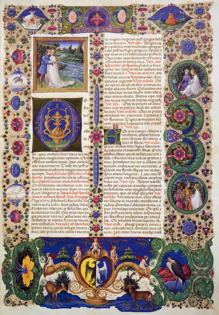 Song of Songs, från volym I av Bible of Borso d