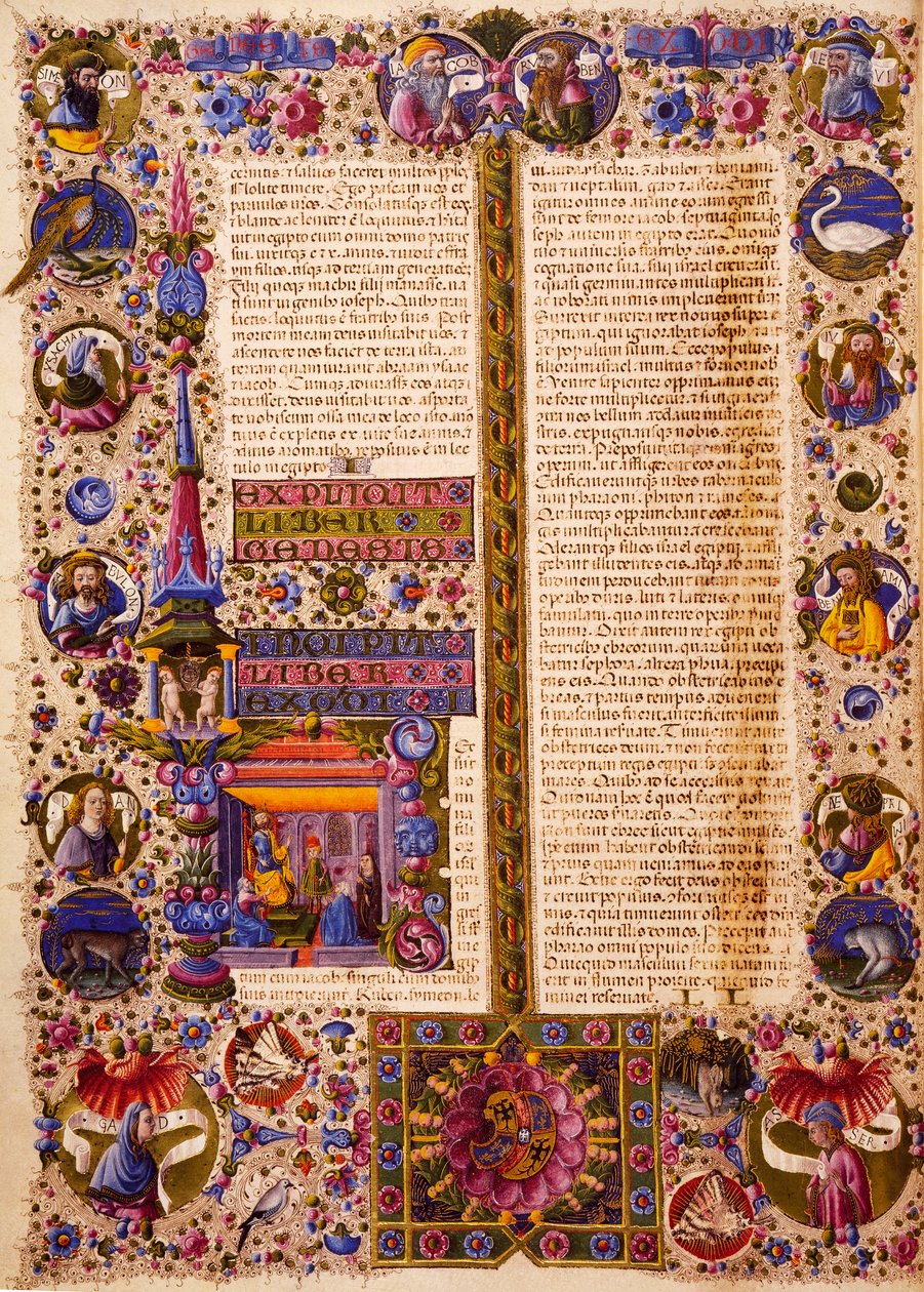 Exodusboken, från volym I av Bible of Borso d